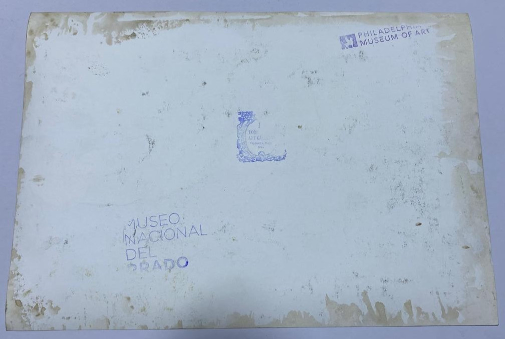 JOHN SINGER SARGENT Drawing on paper (Handmade) signed and stamped mixed media.