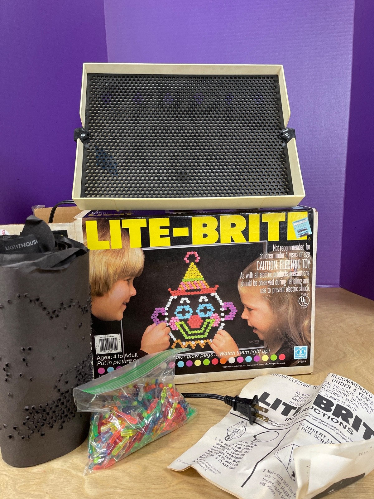 Lite Brite Vintage 1983 In Original Box Pegs Pages Works Retro 80s