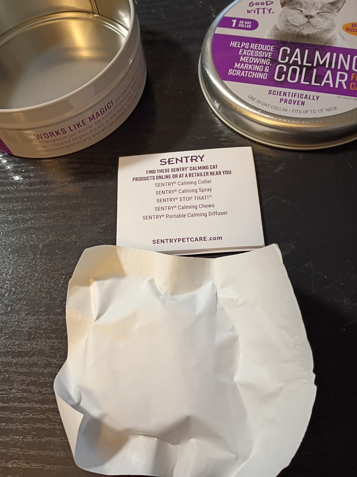 Sentry Cats Calming Collar. Helps Reduce Excessive Meowing, Marking & Scratching