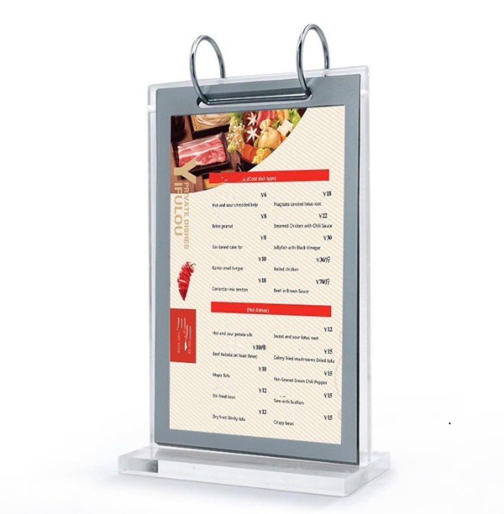 Clear Acrylic Sign HolderFrames Desktop Double Display Holder T Type Menu Hol...