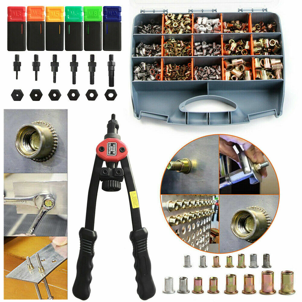 Rivet Nut Gun Kit Rivnut Setting Tools Nut Setter Tool Hand Blind Riveter 13"
