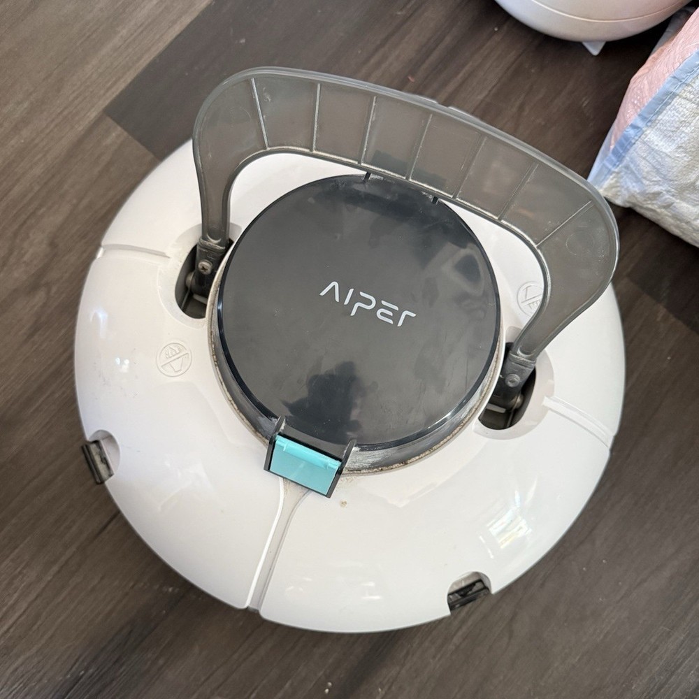 Aiper Robotic Pool Cleaner White Gray Plastic Automatic Swimming Pool Vacuum