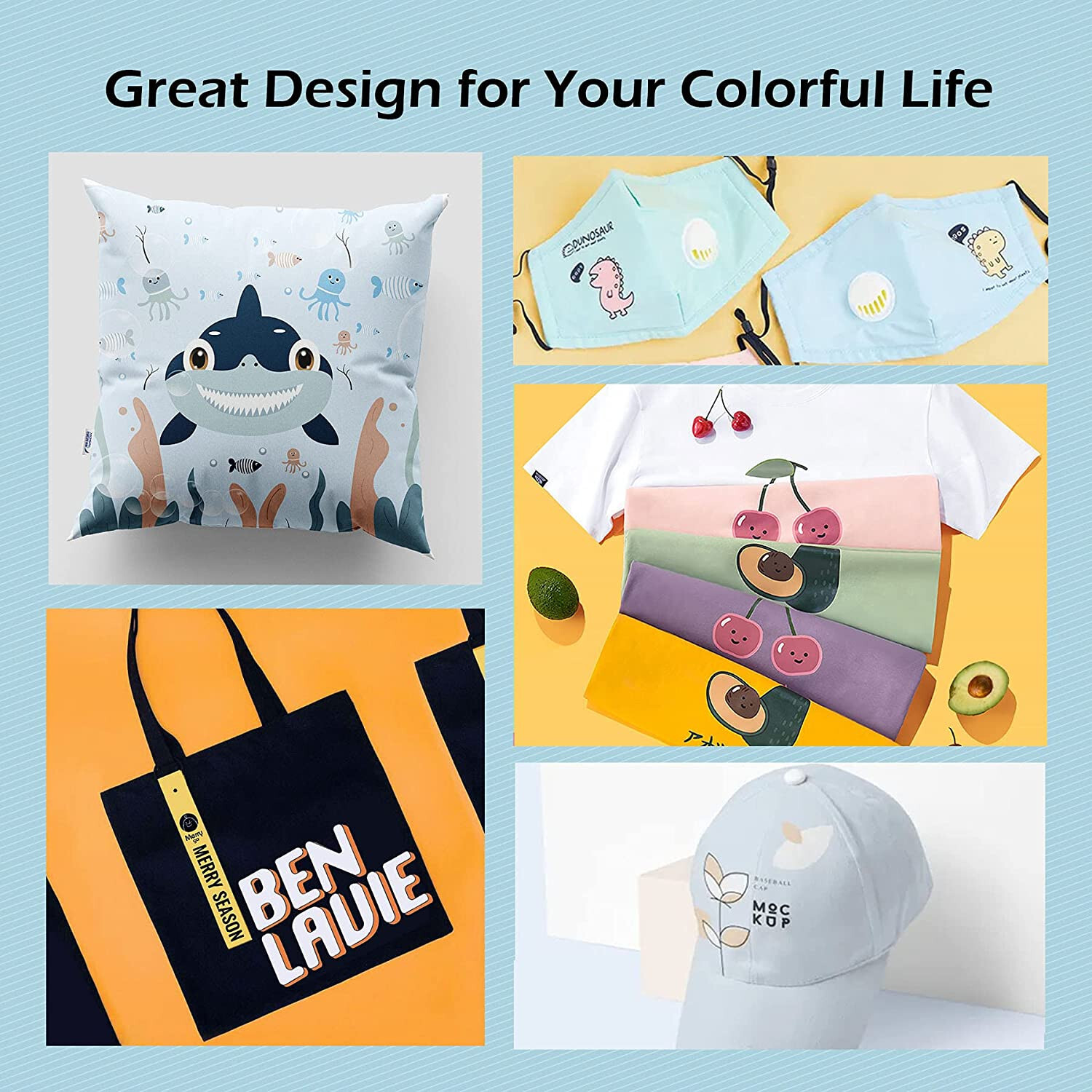 A-SUB Inkjet Printable DARK Fabric Iron-On Heat Transfer Paper Cotton 10 Sheets