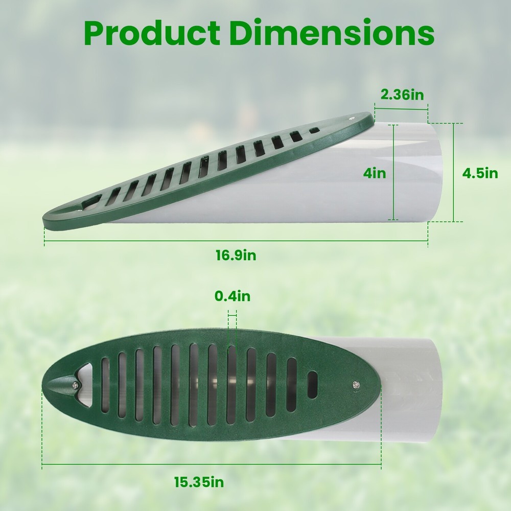 Yard Angled Drain Grate Emitter for 4 inch Drainage Gutter Downspout Extensions