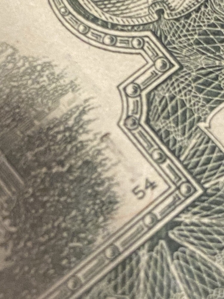 1981 A $50.00 ERROR NOTE Seal/Numbers Bleed Through On Back (Red Ink On Front)