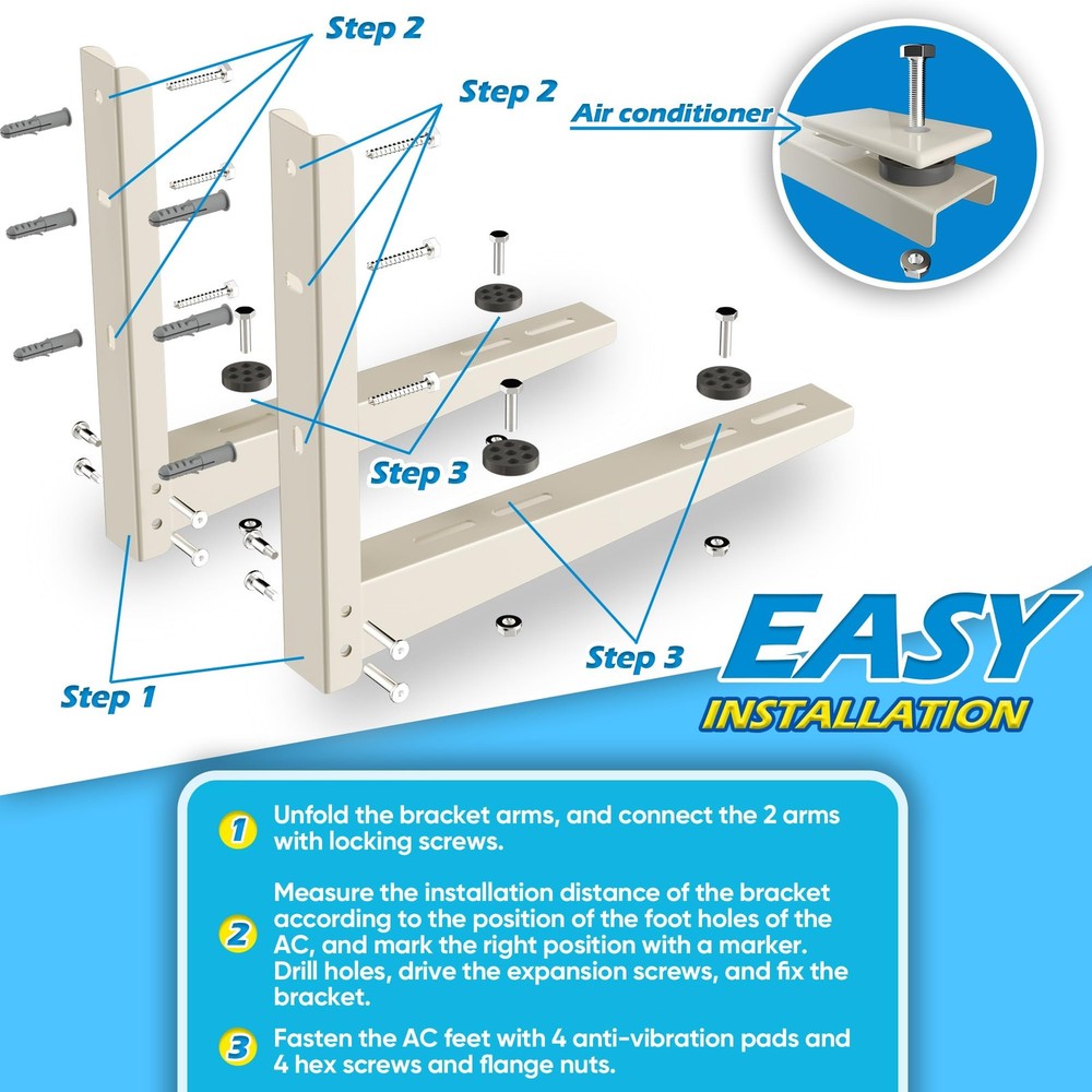 TAKTOPEAK Mounting Bracket for Mini Split Ductless Air Conditioner Condensing
