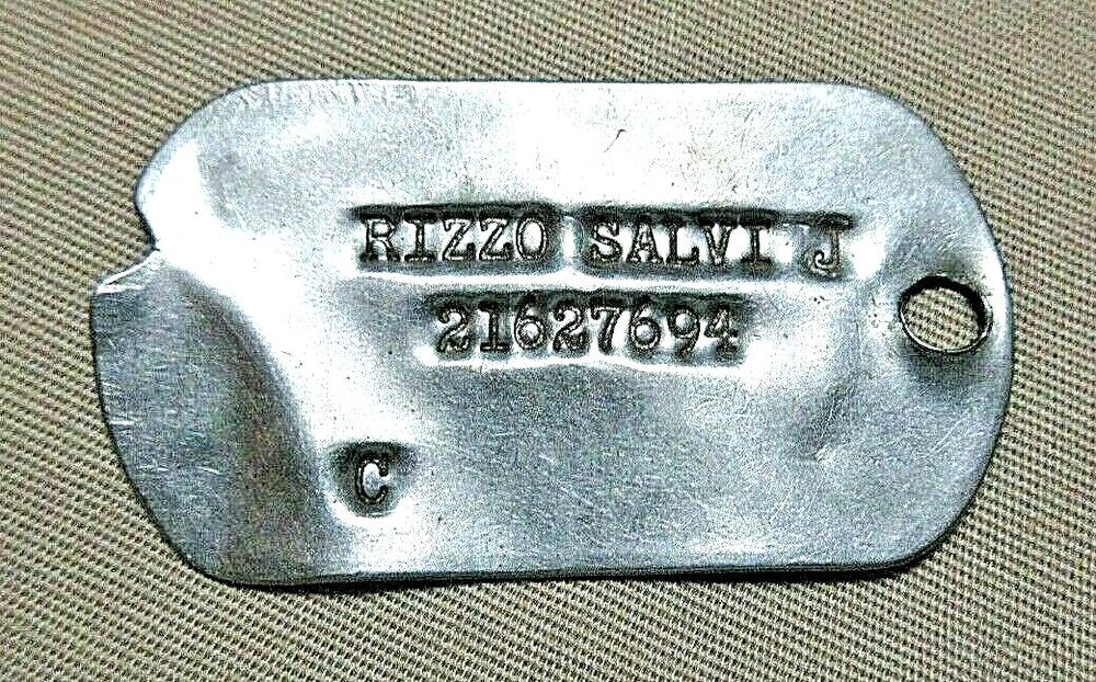 WWII Single Dog Tag for Salvi Rizzo