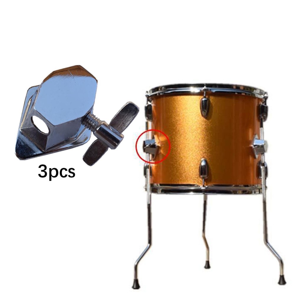 3x Floor Tom Drum Leg Bracket Rack Support Replacement Tom Drum Holder Bracket