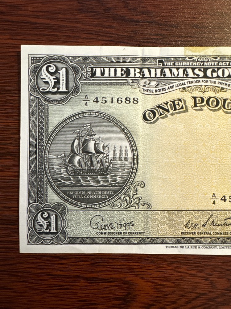 1953 Bahamas One Pound Note