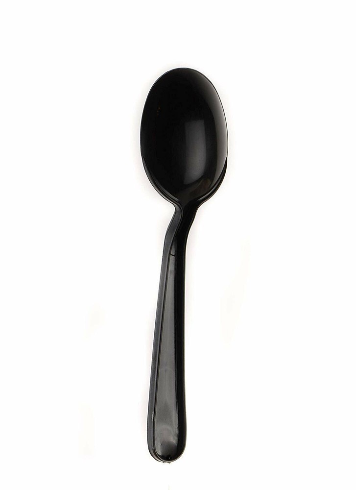 3000 Pack - Heavy Weight Plastic Spoons Black