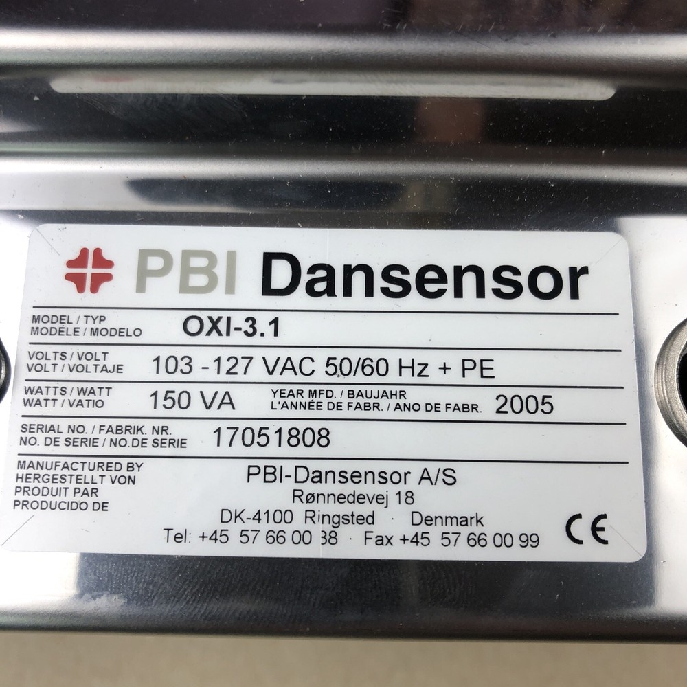 PBI Dansensor OXI-3.1 Oxygen Sensor Indicator, Gas Analyzer
