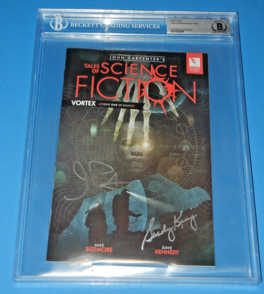 JOHN CARPENTER & SANDY KING SIGNED #1 COMIC BOOK BECKETT SLABBED AUTHENTIC
