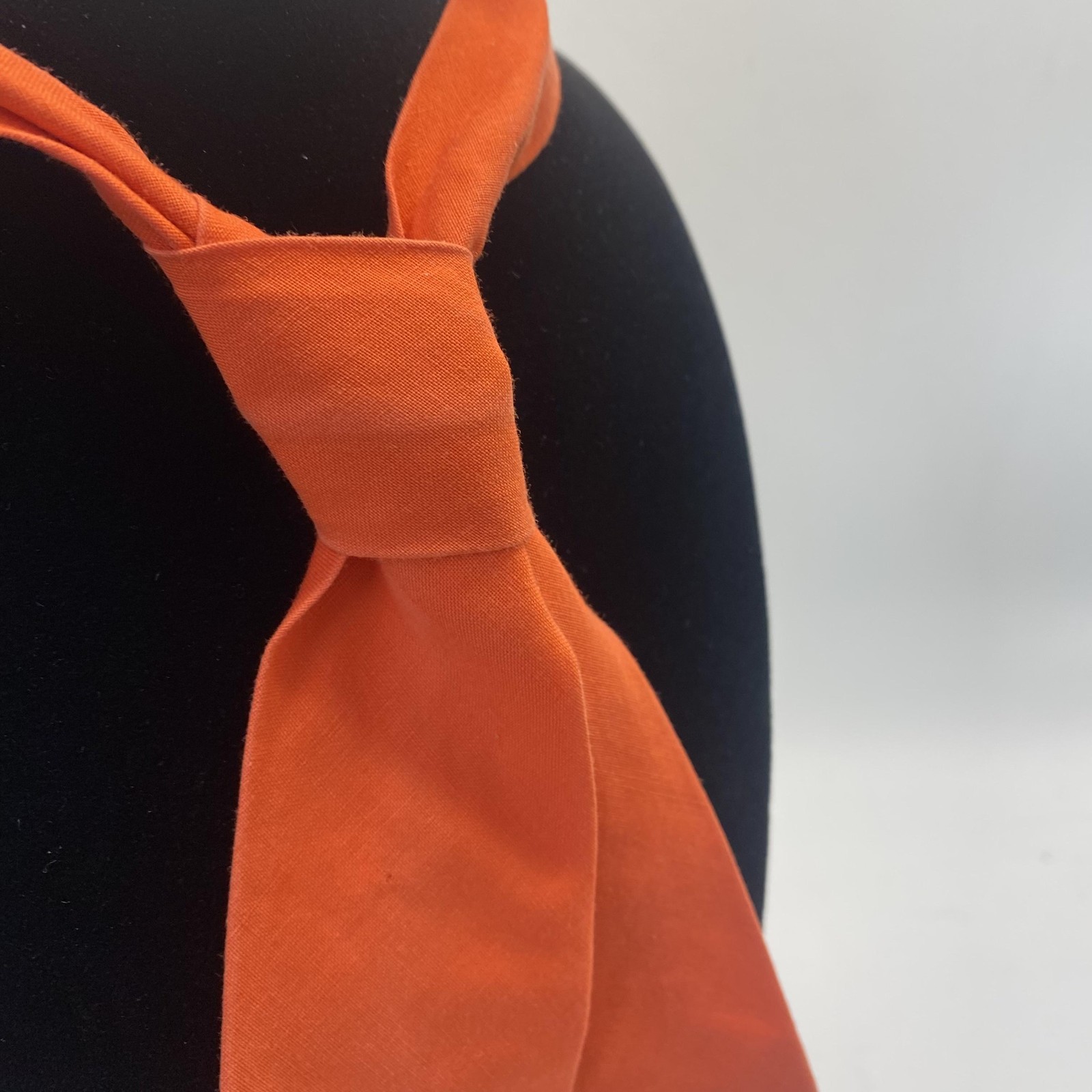 Vintage Girl Scouts Tie One Size Orange Pretied Uniform Brownie Necktie