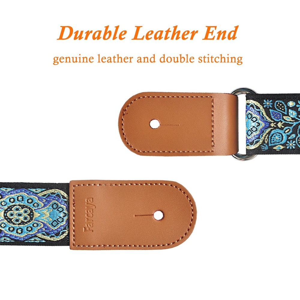 Farcaya Ukulele Strap Jacquard Flower for Soprano Medium, Magic