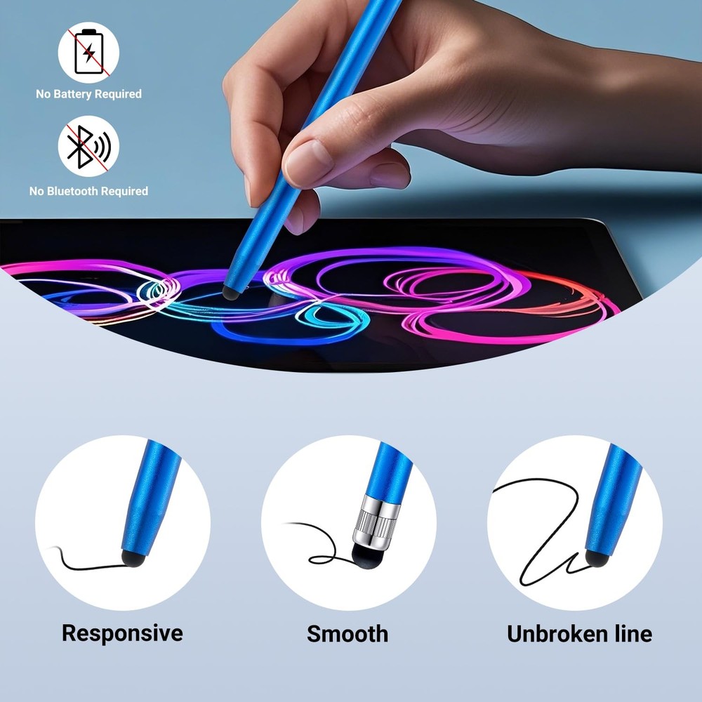 12Pcs Stylus Pen for Touchscreen, 2in1 High Precision & Sensitivity Stylus Pe...