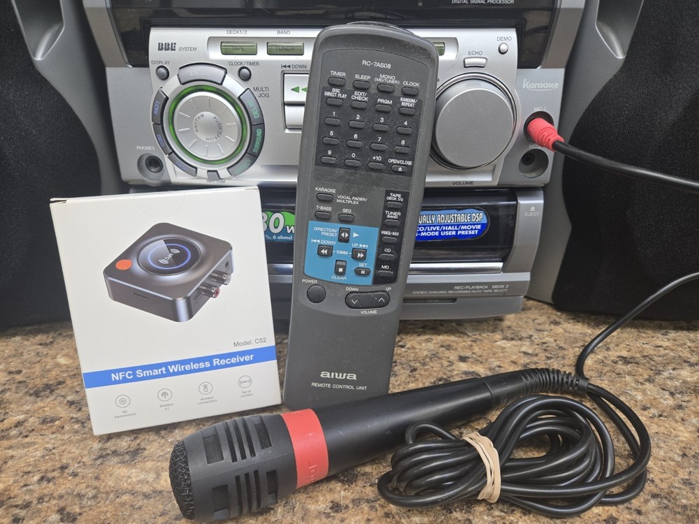 Aiwa CX-NA707U surround stereo system w/remote &extra SERVICED Fully Functional