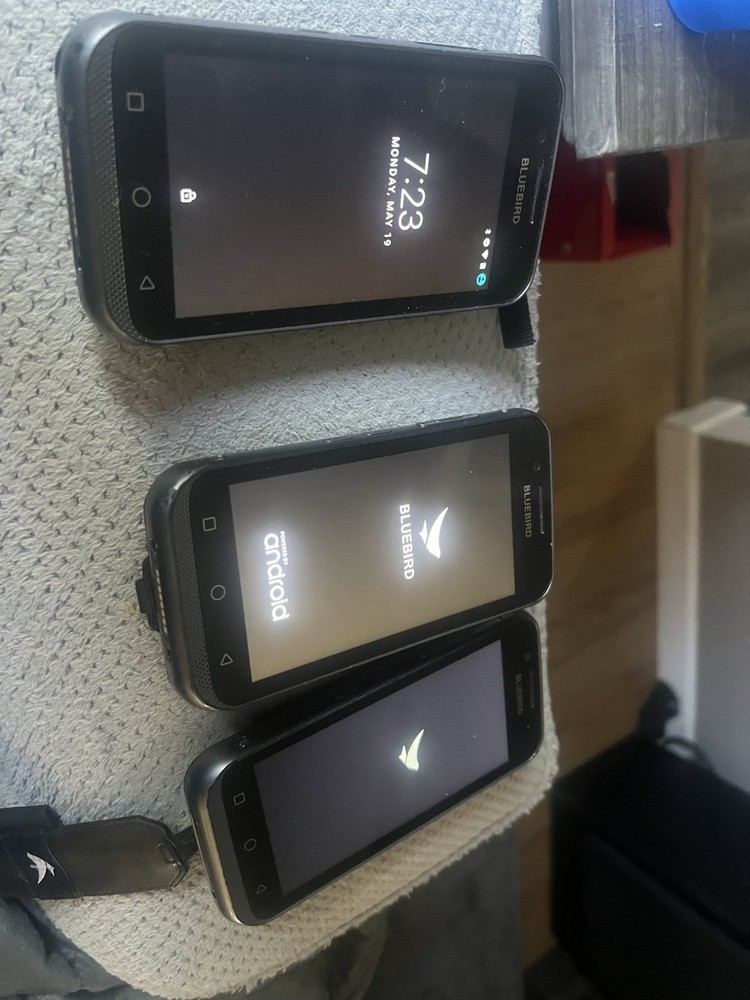 3 used BLUEBIRDEF500WirelessHandheld Android Mobile Computer 2D Barcode Scanner