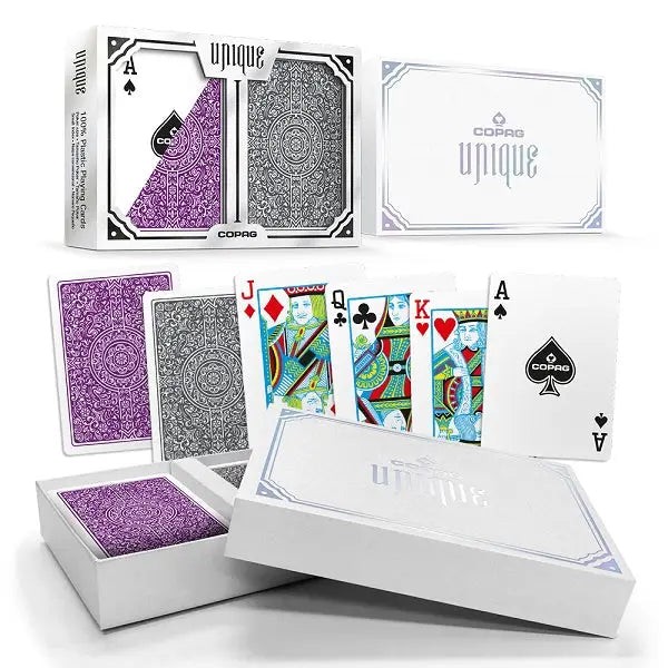 COPAG UNIQUE - Purple / Gray - Regular Index - Poker