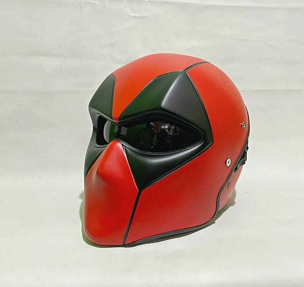 FREE SHIPPING DEADPOOL MOTORCYCLE HELMET STYLE (DOT & ECE CERTIFIED)