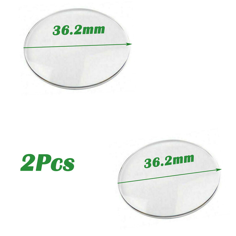 2Pcs 36.2mm Mitutoyo Dial Caliper Replacement Part Crystal Cover Lid