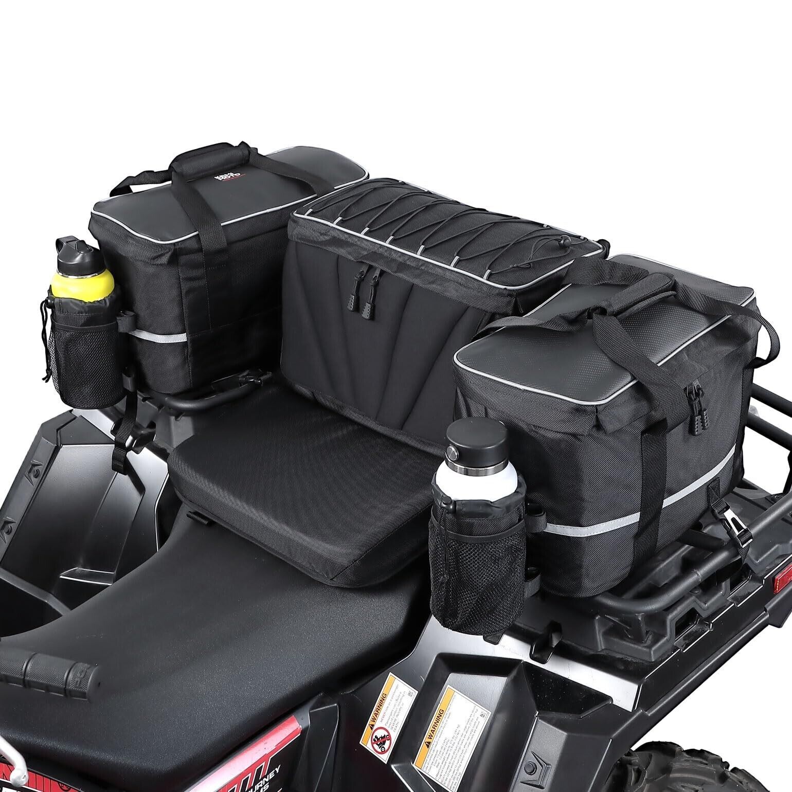 74L Upgraded ATV Rear Cooler Storage Bag Pack Seat Padded Bottom Bags w/Cushion