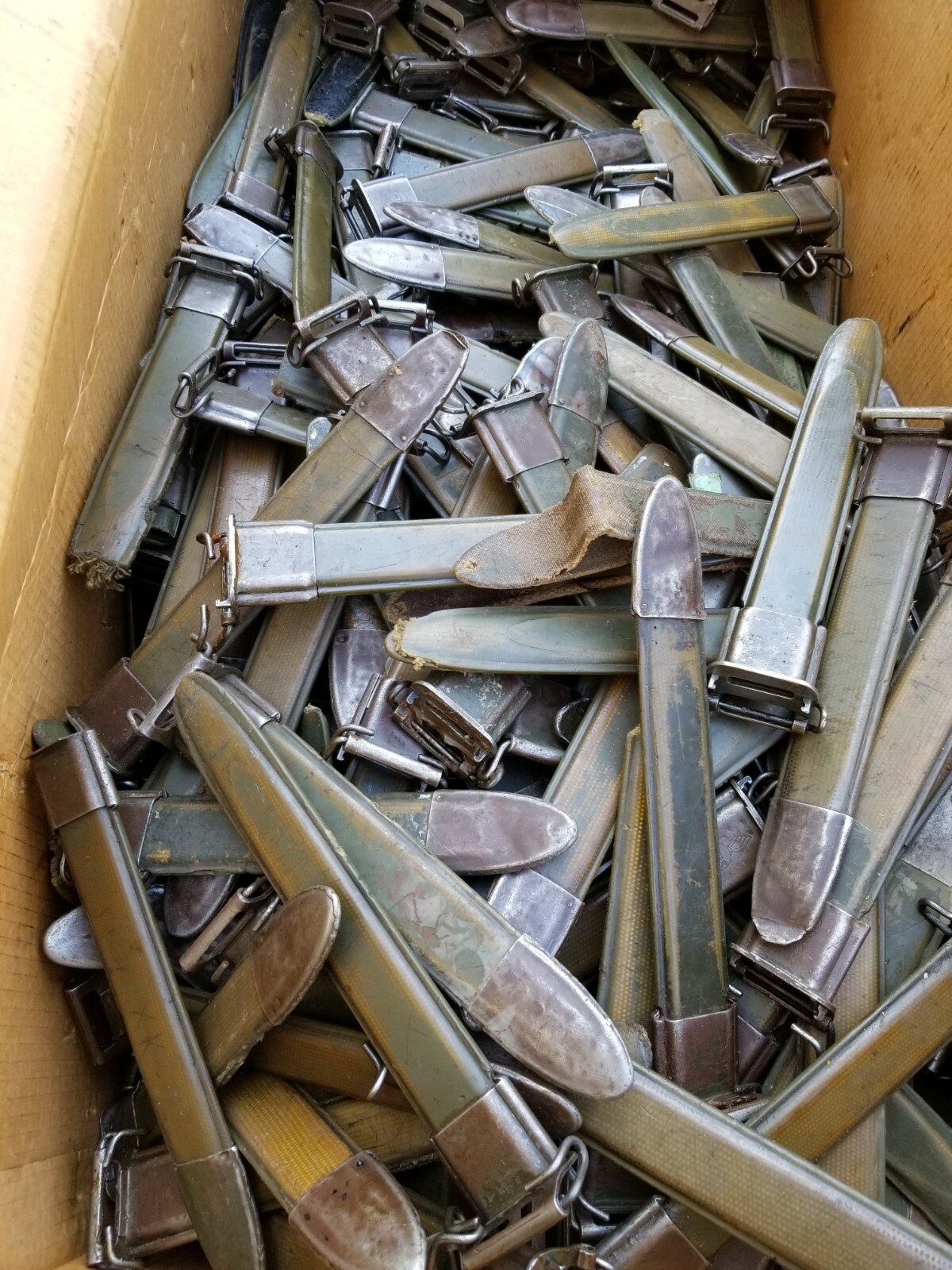 SUPER DEAL! GARAND SCABBARD USM7 VARIOUS MARKING VERY POOR CONDITION SOLD AS IS.