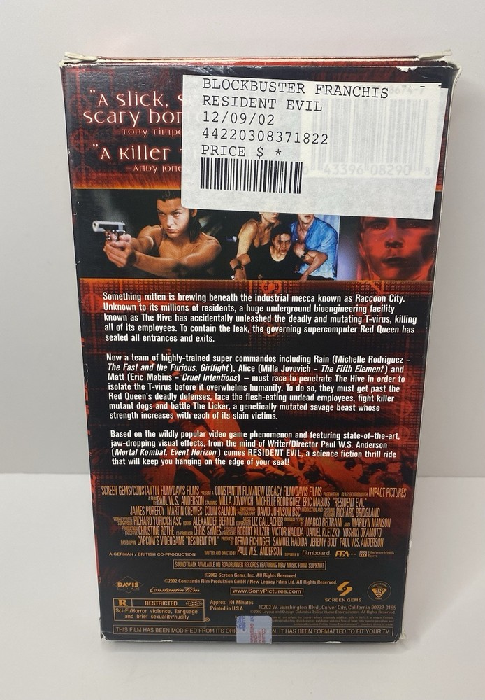Resident Evil VHS 2002