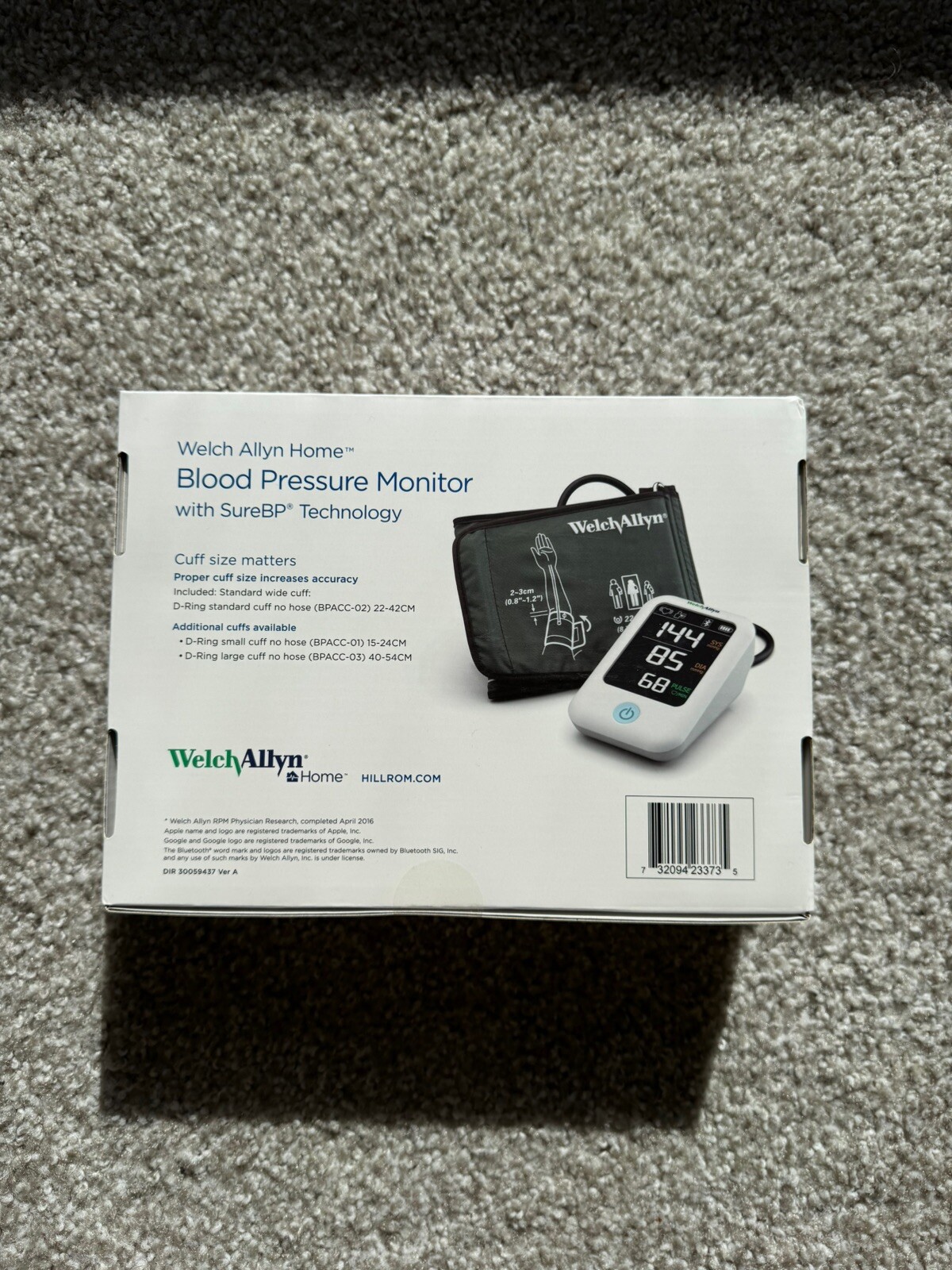 Welch Allyn Home 1700 Series Blood Pressure Monitor H-BP100SBP + Upper Arm Cuff