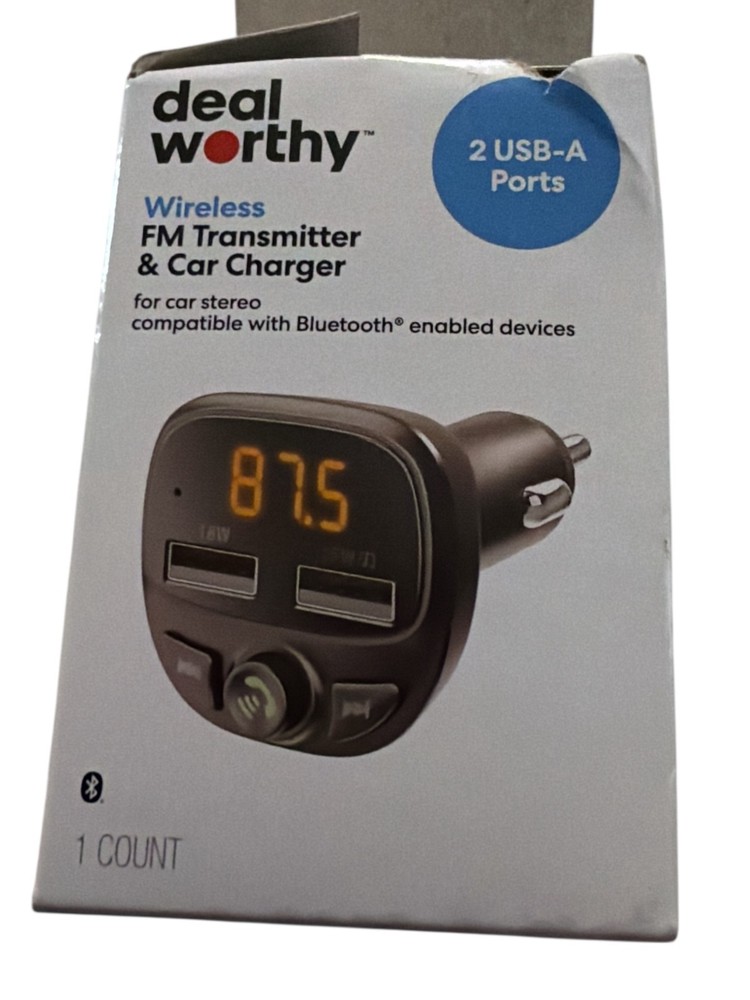FM Bluetooth Transmitter - Dealworthy Black