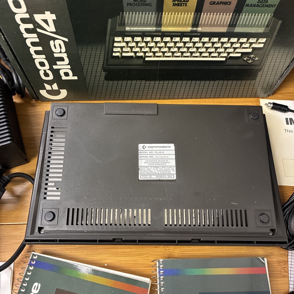 Commodore Plus/4 Vintage Home Computer with Box, Accessories, Manuals Untested