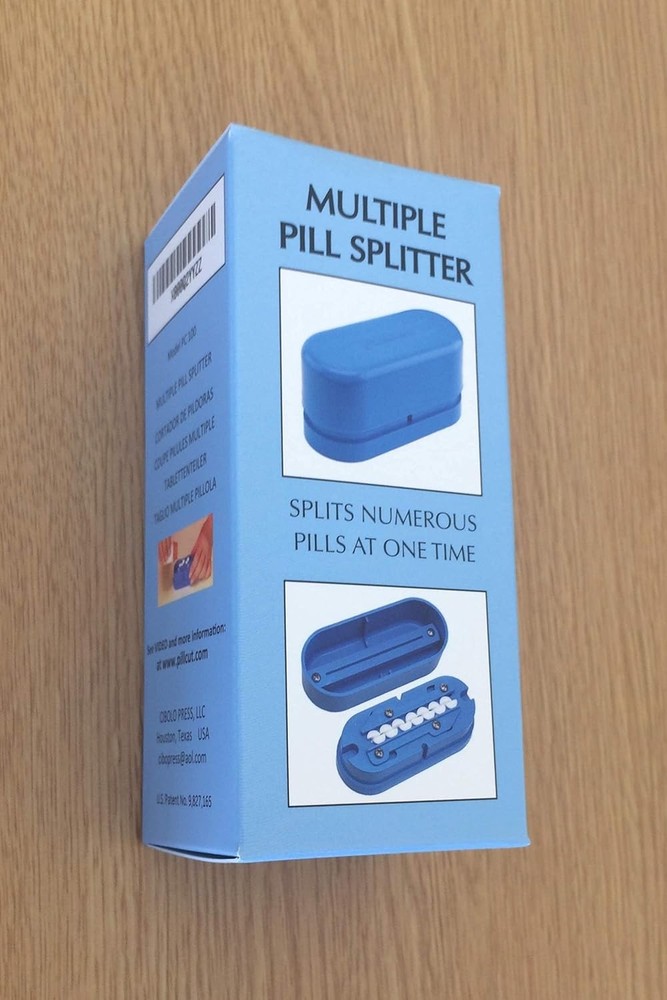 Multiple Pill Splitter-Accurate Pill Alignment Sturdy Cutting Blade & Blade Guar