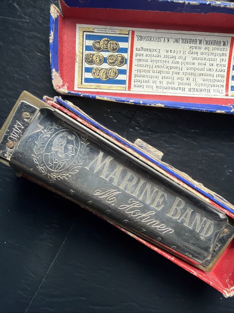 Pre-War Marine Band Harmonica, 2 Quantity