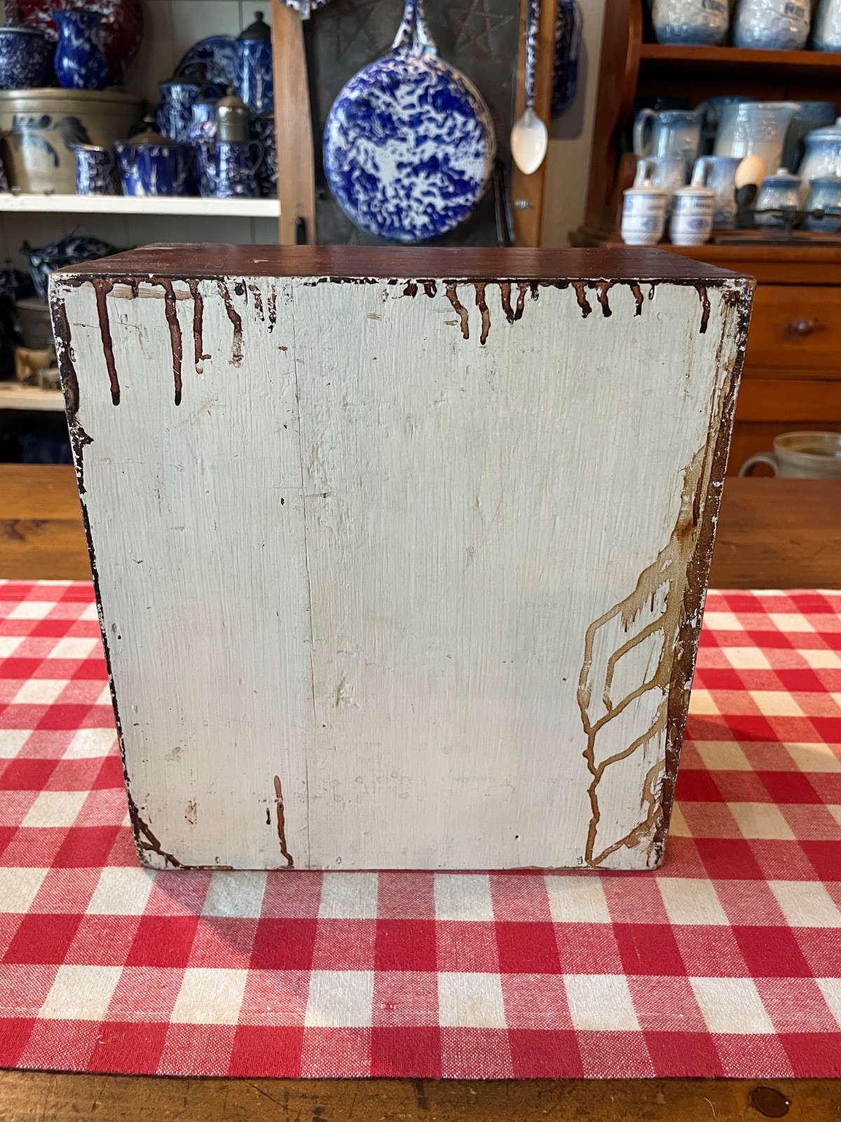 Small Antique Cabinet w/Brass Knobs
