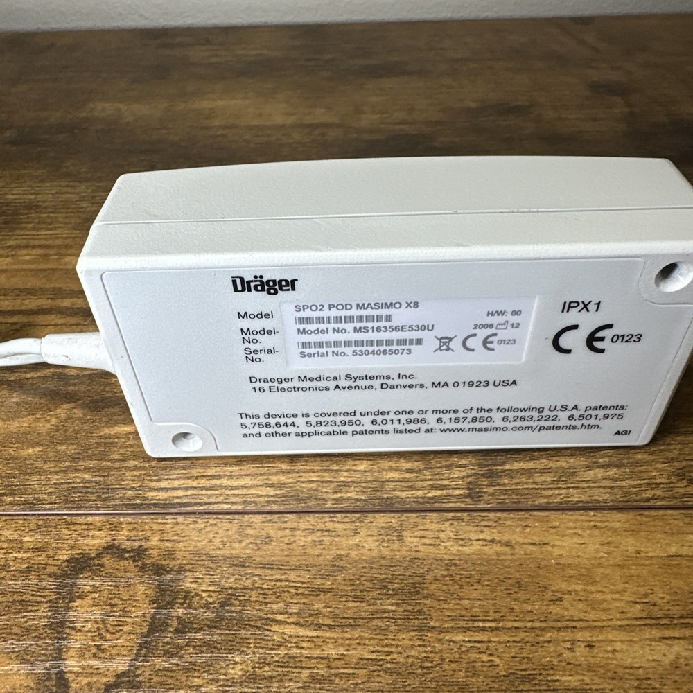 Drager MS16356 Masimo SPO2 Smart Pod X8