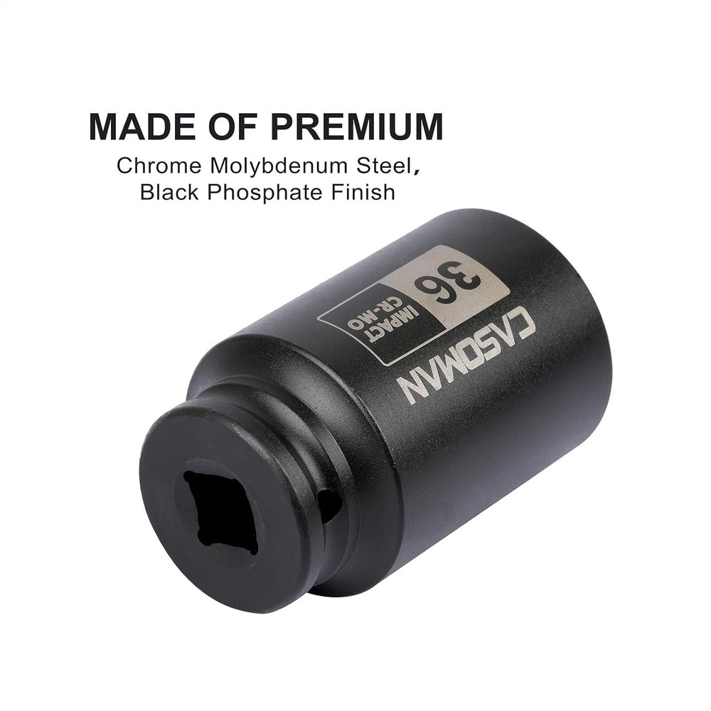 1/2" Drive 36mm Deep Impact Axle Nut Socket