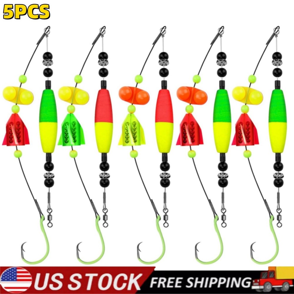 Catfish Float Rig Demon Dragon Style Rattling Line Float Propeller Circle Hooks