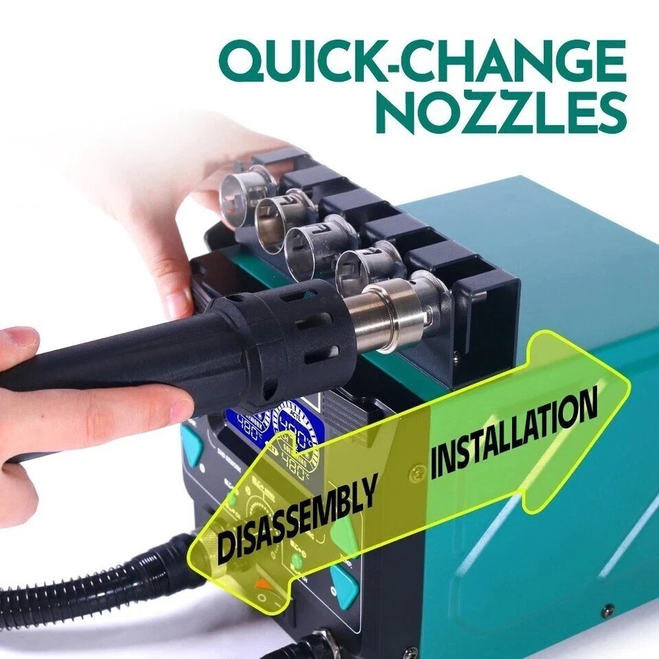 YIHUA 992D-III 2-in-1 Precision Soldering Station Digital Hot Air Rework Station