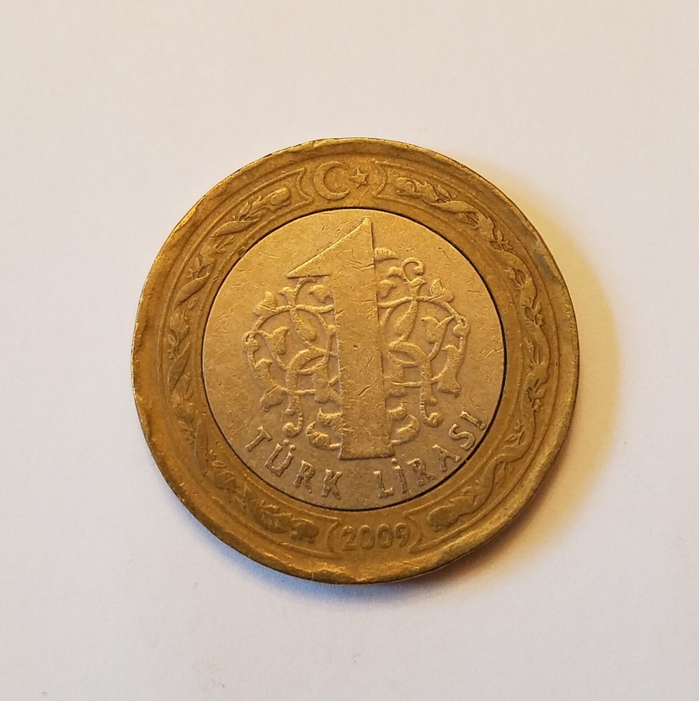 2009 Turkey lira, modern circulation issue, KM-1244 (TU2)