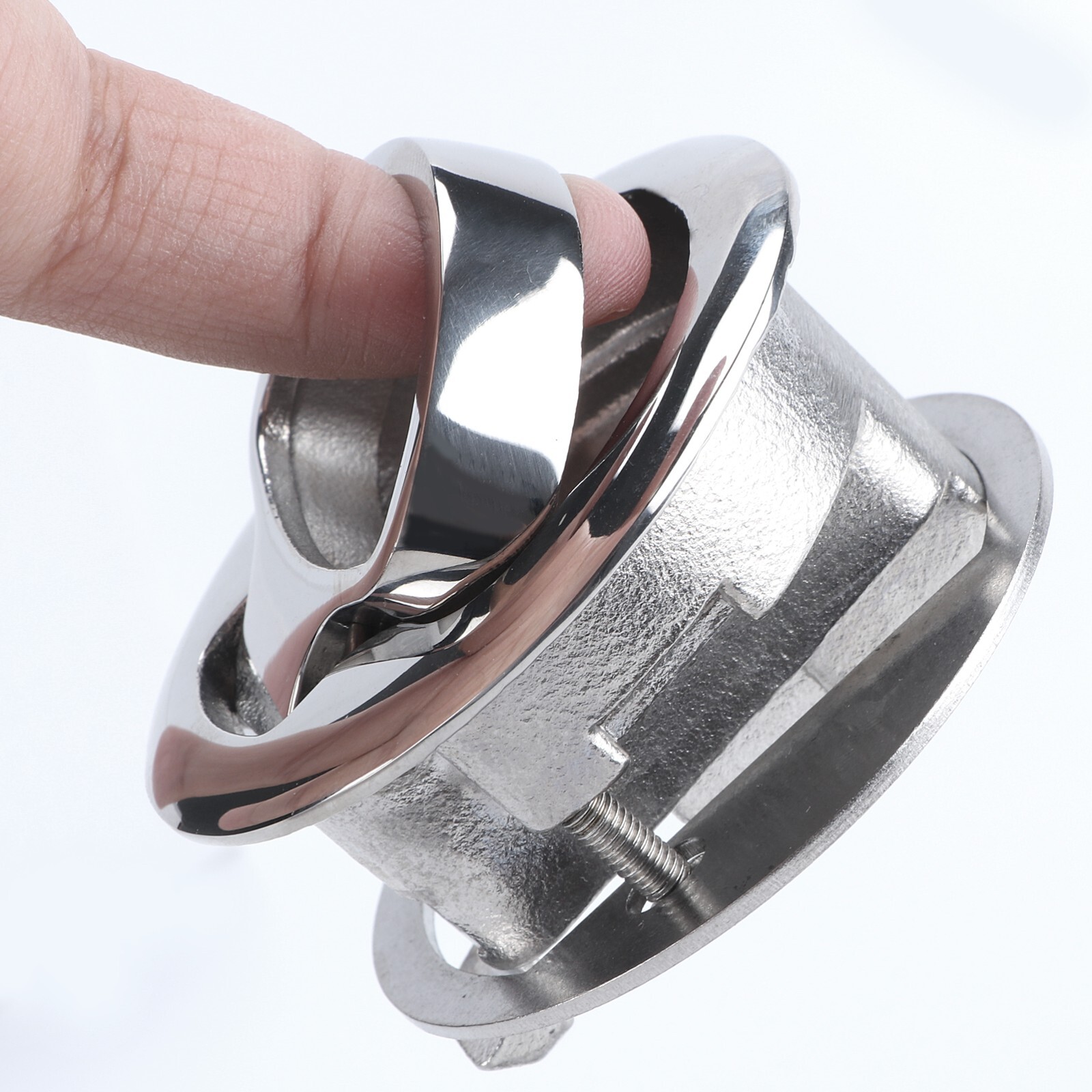 2X Flush Boat Hatch 316Stainless Steel Pull Latch Lift Ring Handle Marine Locker