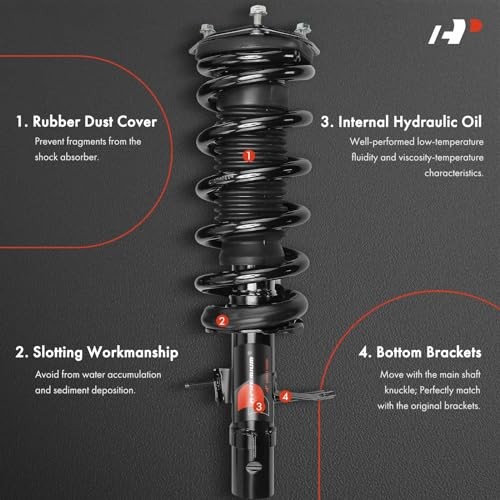 Front Complete Strut & Coil Spring Assembly Compatible with Infiniti [AWD]