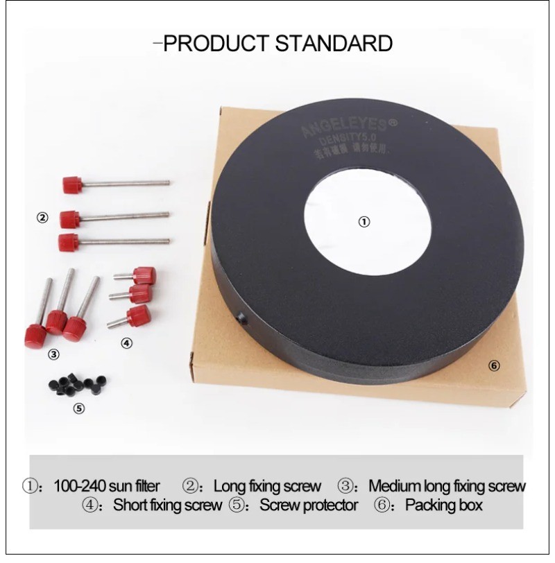 Adjustable 100-240mm Diameter Telescope Solar Filter Baader Filter 5.0 Density