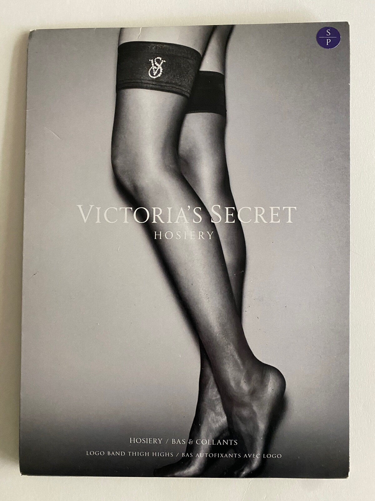 Victoria's Secret VERY SEXY Crystal Stockings Thigh Highs Purple VS Shine Small