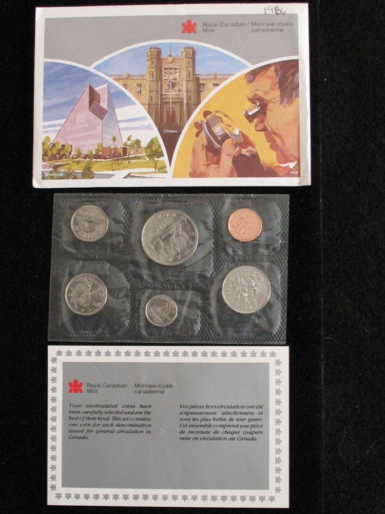 1986 CANADA PROOFLIKE MINT SET * WITH ORIGINAL MINT PACKAGING *