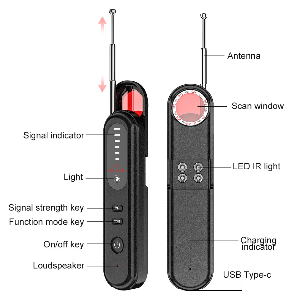 Car Tracker Detector Finder GPS Hidden anti-spyware detector Camera For Scanner