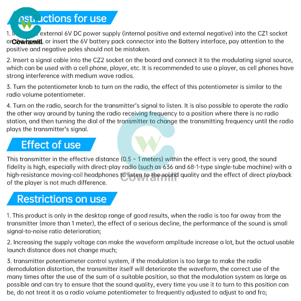 Medium Wave Radio Board AM Radio Transmitter DIY Circuit Board 525~1605kHz 6V