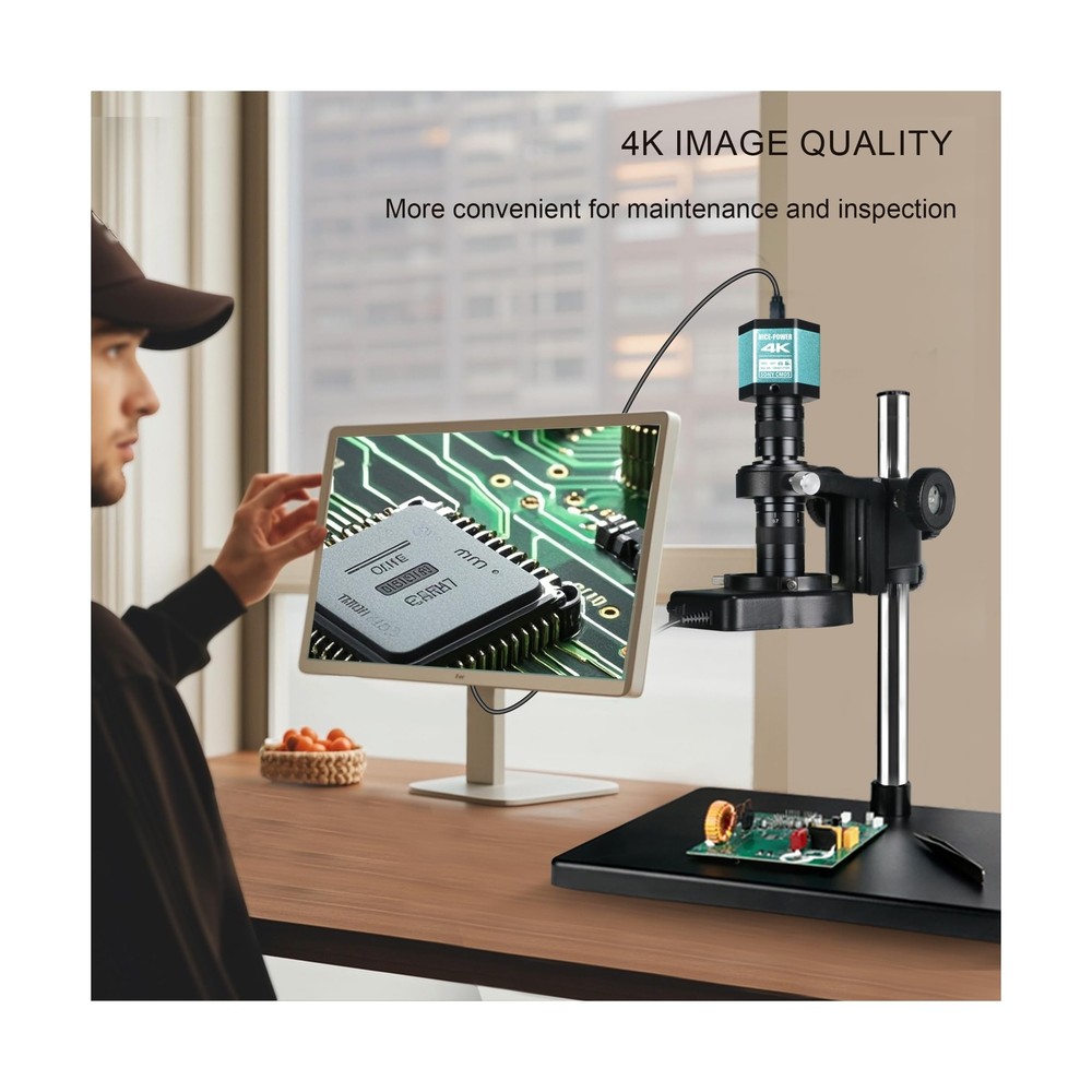 NICE-POWER Digital Microscope Large Stable Base Stand, 4K HD Quality Industri...