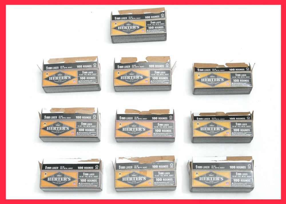 10 - Empty 100 Round 9mm Bulk Ammo Boxes - EMPTY