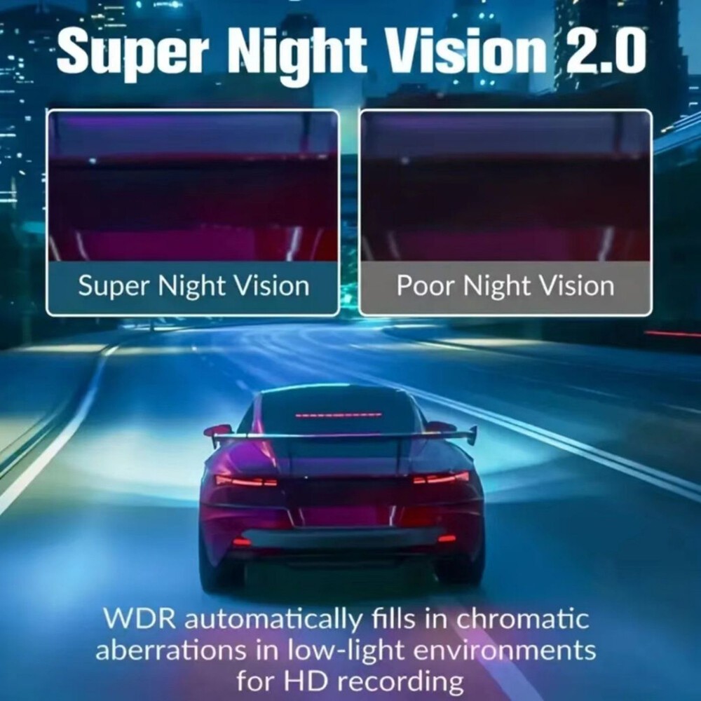 1080P DVR Dash Front & Inside & Rear Driving Recorder with 2 Q2D0