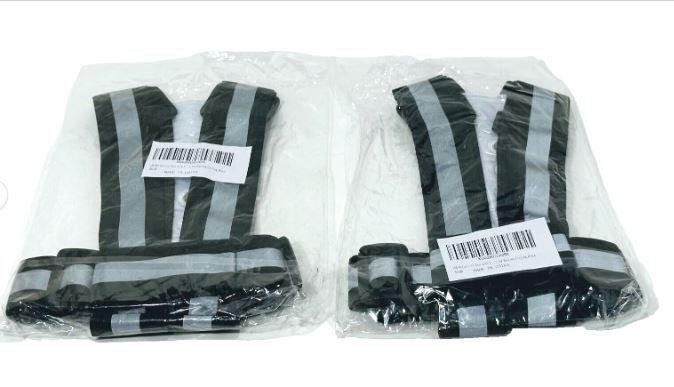 LED Reflective Running Vest High Visibility Warning Lights With Battery (2PK)