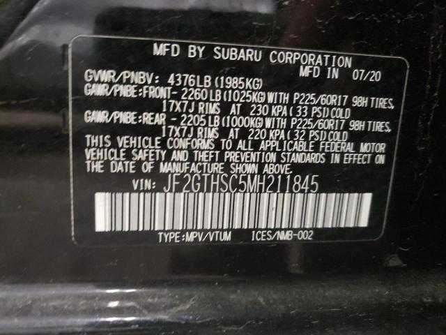 Used Blind Spot Detection System Warning Control Module fits: 2021 Subaru Xv cro